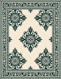 Classic Emerald Medallion Border Rug
