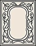 Black Floral Arch Border Rug