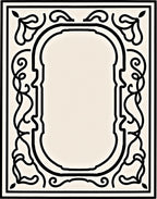 Black Floral Arch Border Rug