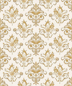 Vintage Gold Scrollwork Traditional Ornament Rug