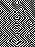 Monochrome Geometric Maze Optical Illusion Rug