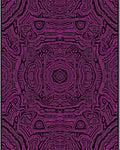 Vibrant Magenta Labyrinthine Lines Rug