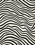 Black Zebra Stripe Wave Rug