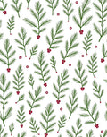 Evergreen Sprigs with Red BerriesRug Rug