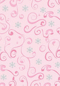 Pink Swirl Snowflake Winter Whimsy Rug