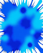 Radiant Blue Splatter Burst Rug