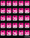 Hot Pink Number Grid Rug