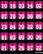 Hot Pink Number Grid Rug