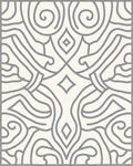 Cream Gray Abstract Swirl Medallion Rug