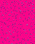 Hot Pink Floral Swirl Rug
