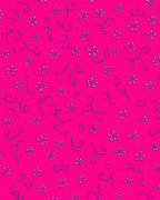 Hot Pink Floral Swirl Rug