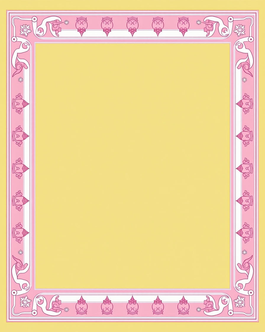 Whimsical Pink Owl Border Rug
