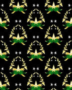 Gold Laurel Star And Leaf Arrangement Rug