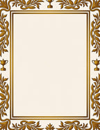 Golden Laurel Trophy Border Rug
