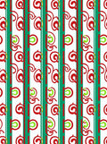 Verdant Red Swirl Stripe Rug