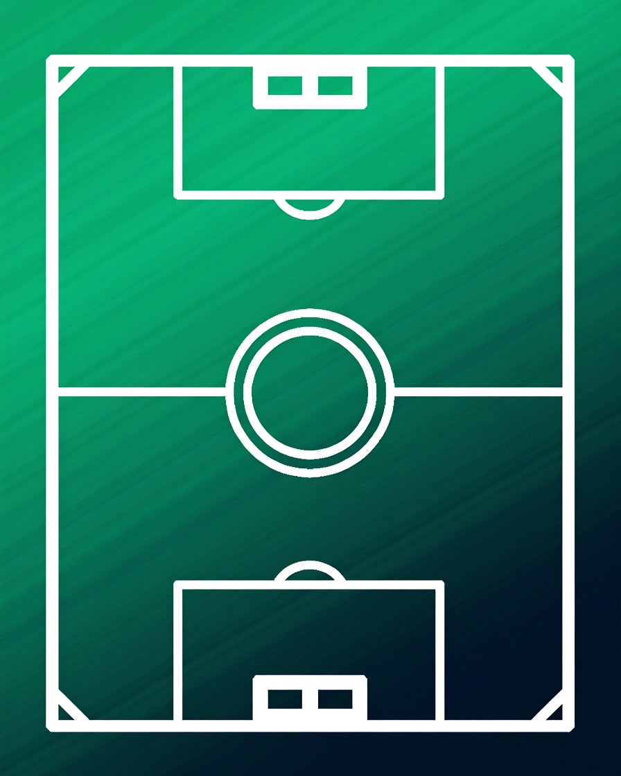 White Soccer Field Textured Emerald Green Rug