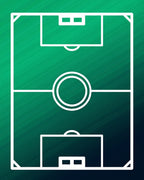 White Soccer Field Textured Emerald Green Rug