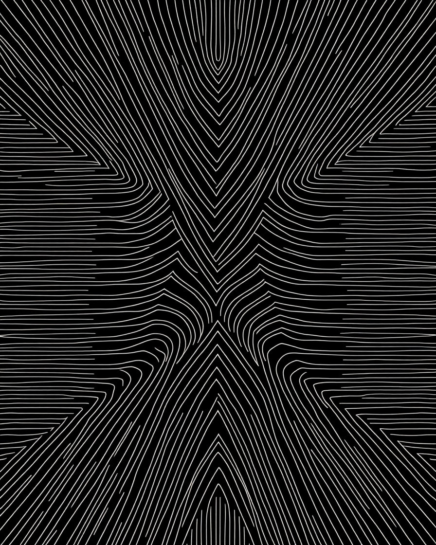 Monochromatic Abstract Linear Swirl Rug