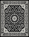 Black and White Intricate Mandala Rug