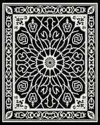 Black and White Intricate Mandala Rug