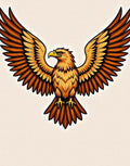 Golden Eagle Wings Spread Rug