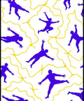 Purple Dancers Yellow Swirls Rug