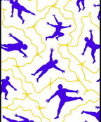 Purple Dancers Yellow Swirls Rug