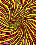 Vibrant Red Swirl Abstract Rug