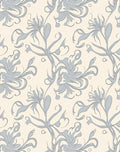 Elegant Light Blue Floral Swirl Rug