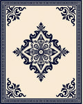 Navy Royal Lace Medallion Rug
