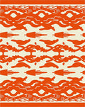 Vibrant Orange Abstract Organic Flow Rug
