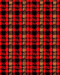 Rustic Red Brown Plaid Check Rug
