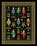 Black Nutcracker Soldier Royal Border Rug