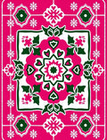 Royal Fuchsia Floral Medallion Garden Rug