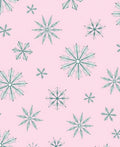 Pink Watercolor Snowflake Scatter Rug