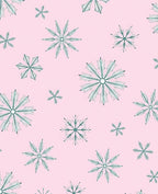 Pink Watercolor Snowflake Scatter Rug