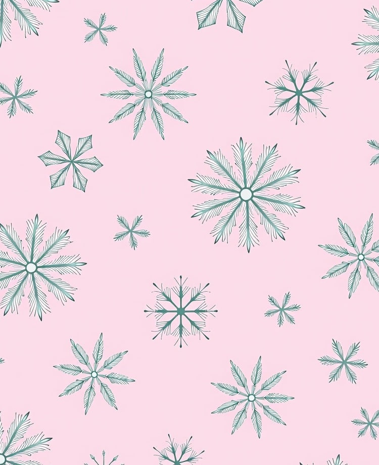 Pink Watercolor Snowflake Scatter Rug