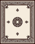 Ornate Dark Brown Center Medallion Rug