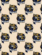 Navy Yellow Crest Shield Emblem Rug