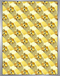 Golden Reflective Abstract Cubes Rug