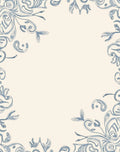 Ethereal Blue Flourish Swirl Rug