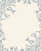 Ethereal Blue Flourish Swirl Rug