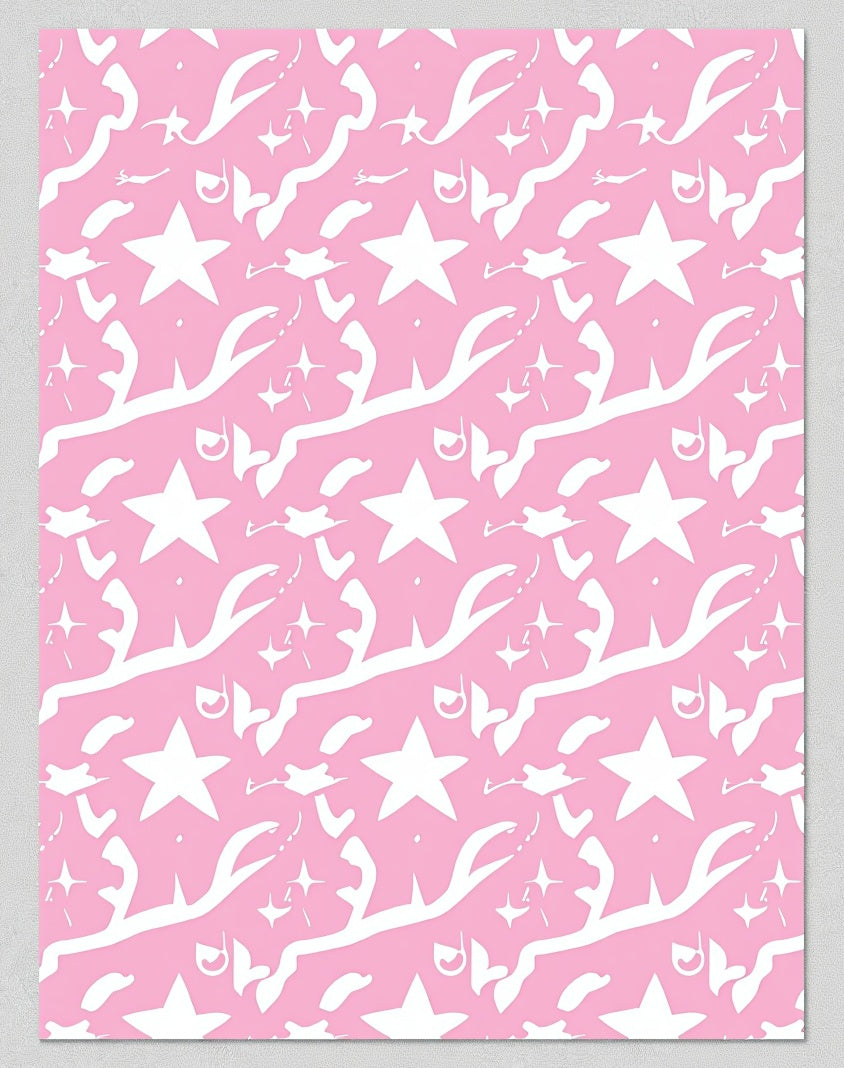 Pink Starburst Whimsical Swirl Rug