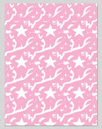 Pink Starburst Whimsical Swirl Rug