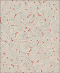 Crimson Swirl Abstract Organic Lines Rug