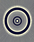 Navy Cream Concentric Sunburst Rug
