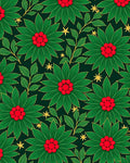 Emerald Green Poinsettia Berry Branches Rug