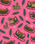 Pink Sleds and Pine Needles Repeat Rug