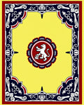 Yellow Lion Medallion Border Rug