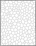 Organic Cell Structure White Line Art Rug